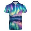 Northern Lights Mens Polo Shirts Short Sleeve Golf Shirt Golf Tees Slim Fit Athletic Work T-Shirt S view 4