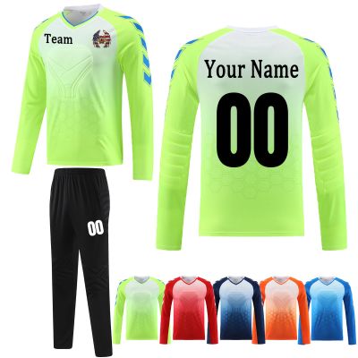 Custom Goalkeeper Jersey Elbow Padded Youth Adult Soccer Goalie Jersey Padded Personalized Name Number Team Logo