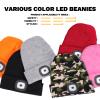 VIBELITE LED Beanie Hat with Light, USB Rechargeable LED Headlamp for Hiking, Camping, Valentines Day Gifts for Him, Men, Teen Boys, Husband, Women, Boyfriend, Grey view 4