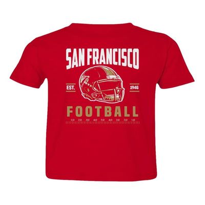 SF City Apparel for Football Fans Supporter Toddler T-Shirt (Red, 3T)