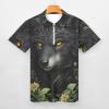 Black Wolf Mens Polo Shirts Short Sleeve Golf Shirt Golf Tees Slim Fit Athletic Work T-Shirt L view 3