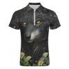 Black Wolf Mens Polo Shirts Short Sleeve Golf Shirt Golf Tees Slim Fit Athletic Work T-Shirt L view 4