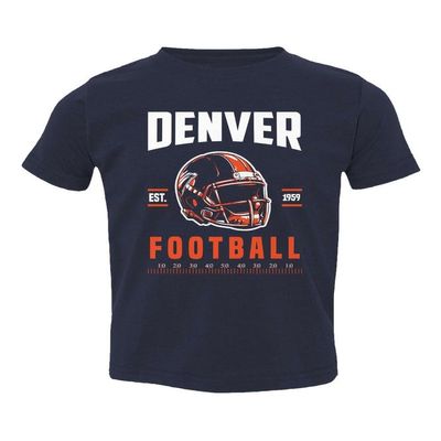 Dorluksy Denver Tee Apparel for Football Fans Supporter Toddler T-Shirt (Navy, 2T)