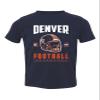 Dorluksy Denver Tee Apparel for Football Fans Supporter Toddler T-Shirt (Navy, 2T) view 1
