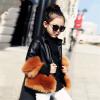 Toddler Girls Boys Faux Fur Coat Fall Winter PU Leather Jacket Baby Warm Outerwear Kids Outwear Clothes Birthday Gifts view 4