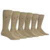 Chaps Men's Dashed Windowpane Dress Crew Socks 6 Pair Pack, Tan, Men's Shoe Size 6.5-12 view 1