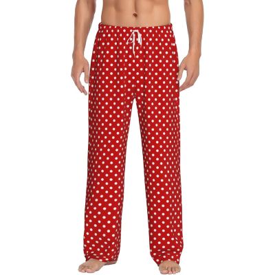Christmas Pajama Pants Red Funny PJ Pant for Men Women Matching Couples Unisex