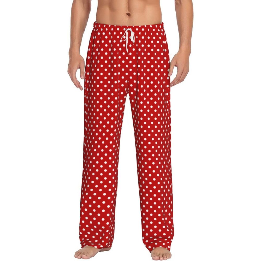 Christmas Pajama Pants Red Funny PJ Pant for Men Women Matching Couples Unisex