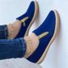 Womens Classic Penny Moccasins Comfortable Soft Surface Slip On Lightweight Flat Loafers Ladies Fashion Non Slip Driving Walking Nurse Dress Shoes(Blue,7 US) view 2