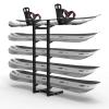 Floor-Standing Snowboard Rack, Home Gym Organize Holder, Free Standing for Skis/Skateboards/Scooter, Sample Board Display Rack, Metal Sports Mat Storage Rack,Black view 1