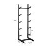 Floor-Standing Snowboard Rack, Home Gym Organize Holder, Free Standing for Skis/Skateboards/Scooter, Sample Board Display Rack, Metal Sports Mat Storage Rack,Black view 2
