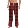 Christmas Pajama Pants Red Buffalo Funny PJ Pant for Men Women Matching Couples Unisex view 1