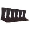 Chaps Men's Soft Touch True Rib Dress Crew Socks 6 Pair Pack, Brown, Men's Shoe Size 6.5-12 view 1