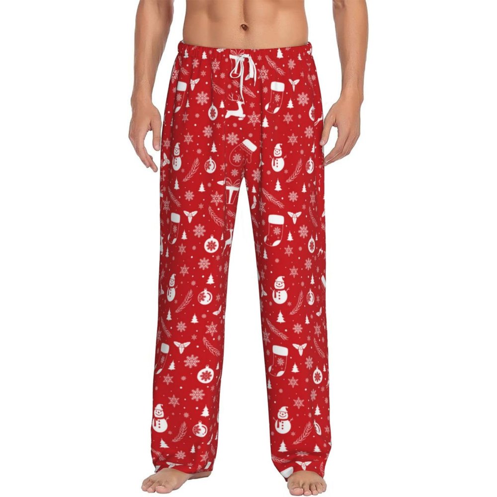 Christmas Pajama Pants Funny Snowman PJ Pant for Men Women Matching Couples Unisex