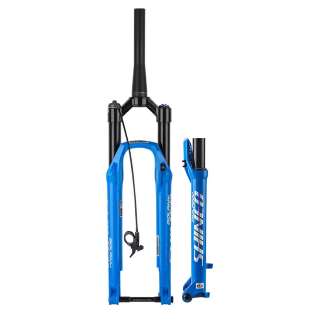 ZECHAO 27.5/29in Mountain Bike Front Fork, Aluminum Alloy Spring 1-1/2" 120mm Travel Thru Axle 15 * 110mm Disc Brake Air Supension Fork(Remote Lock,27.5inch)