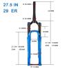 ZECHAO 27.5/29in Mountain Bike Front Fork, Aluminum Alloy Spring 1-1/2" 120mm Travel Thru Axle 15 * 110mm Disc Brake Air Supension Fork(Remote Lock,27.5inch) view 2