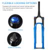 ZECHAO 27.5/29in Mountain Bike Front Fork, Aluminum Alloy Spring 1-1/2" 120mm Travel Thru Axle 15 * 110mm Disc Brake Air Supension Fork(Remote Lock,27.5inch) view 3