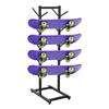 Double-Sided 5-Layer Skateboard Display Rack,Floor-Standing Snowboard Rack, Home Gym Organize Holder, Sample Board Display Rack, for Garage/Shop view 3