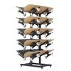 Double-Sided 5-Layer Skateboard Display Rack,Floor-Standing Snowboard Rack, Home Gym Organize Holder, Sample Board Display Rack, for Garage/Shop view 4