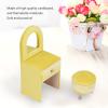 Miniature Dollhouse Sofa Chair Jewelry Box, Cream Yellow Furniture for Jewelry Holding, Miniature Arts and Doll House Decoration (Dressing Table(7 X 3.1 X 2.6in)) view 2