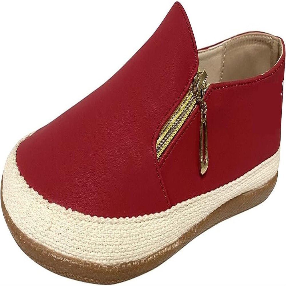 Womens Classic Penny Moccasins Comfortable Soft Surface Slip On Lightweight Flat Loafers Ladies Fashion Non Slip Driving Walking Nurse Dress Shoes(Rojo,8 US)