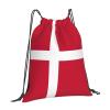 Danish Flag Print Drawstring Bags Gym Backpack, Sports Sack For Men Women, Travel Beach Swim Cinch Bag view 2