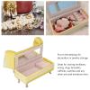 LUCKDANO Miniature Dollhouse Sofa Chair Jewelry Box, Cream Yellow Furniture for Jewelry Holding, Miniature Arts and Doll House Decoration (Chaise Longue(7.1 X 5.1 X 2.8in)) view 2