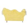 LUCKDANO Miniature Dollhouse Sofa Chair Jewelry Box, Cream Yellow Furniture for Jewelry Holding, Miniature Arts and Doll House Decoration (Chaise Longue(7.1 X 5.1 X 2.8in)) view 3