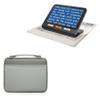 BoxWave Case Compatible with Humanware Explore 8 - Hard Shell Briefcase, Slim Messenger Bag Briefcase Cover Side Pockets - Pewter view 1