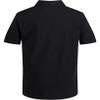 Calvin Klein Boys' Short Sleeve Micro Pique Solid Polo, Button Closure, Soft & Comfortable, Black, 10-12 view 2