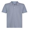 Calvin Klein Boys' Short Sleeve Micro Pique Solid Polo, Button Closure, Soft & Comfortable, Faded Denim, 14-16 view 1