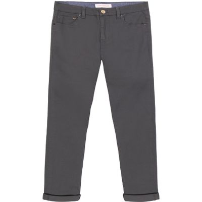 Lucky Brand Boys' Legacy Skinny Fit Stretch Twill Pants, 5-Pocket Style, Zipper Fly & Button Closure, Asphalt Grey, 10