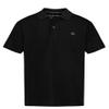 Calvin Klein Boys' Short Sleeve Micro Pique Solid Polo, Button Closure, Soft & Comfortable, Black, 14-16 view 1