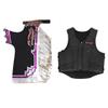 HILASON Western Horse Bull Riding Safety Leather Protective Vest & Rodeo Chaps Combo view 1