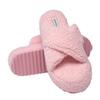 AEROPOSTALE Fuzzy Open Toe Slippers Shoes for Women  Soft Faux Sherpa Fur House Slippers with Memory Foam X Band, Indoor & Outdoor Non-Slip Sole, Design for Bedroom & Lounge (Blush Size 5-6 Small) view 4