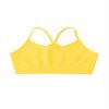 Kurve Girls' Underwear Crop Training Bra, Seamless Racerback Crop Top, UV Protective Fabric UPF 50+ (Made with Love in The USA), Yellow, Medium/Large (Ages 9-14) view 1