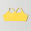 Kurve Girls' Underwear Crop Training Bra, Seamless Racerback Crop Top, UV Protective Fabric UPF 50+ (Made with Love in The USA), Yellow, Medium/Large (Ages 9-14) view 2