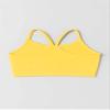 Kurve Girls' Underwear Crop Training Bra, Seamless Racerback Crop Top, UV Protective Fabric UPF 50+ (Made with Love in The USA), Yellow, Medium/Large (Ages 9-14) view 3