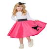 Seeing Red Girls' Poodle Skirt, Small Pink/Black view 1