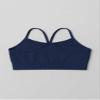 Kurve Girls' Underwear Crop Training Bra, Seamless Racerback Crop Top, UV Protective Fabric UPF 50+ (Made with Love in The USA), Dark Navy, Small/Medium (Ages 4-8) view 3