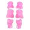 WOONEKY 6pcs Protective Gear Set for Boy Girl Elbow Pads Knee Pads Wrist Guards for Cycling Skateboarding and Outdoor Sports Pink view 1