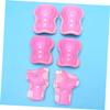 WOONEKY 6pcs Protective Gear Set for Boy Girl Elbow Pads Knee Pads Wrist Guards for Cycling Skateboarding and Outdoor Sports Pink view 2
