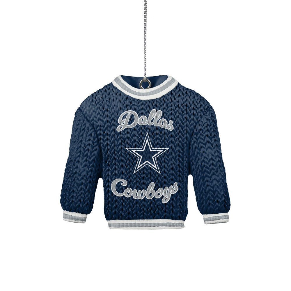 FOCO - NFL Football Holiday Sweater Resin Xmas Christmas Tree Hanging Ornament (Dallas Cowboys)