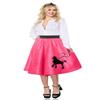 Seeing Red Women's Poodle Skirt, X-Large Pink/Black view 1