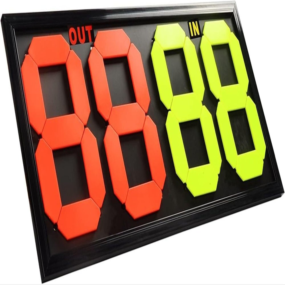 RhLLvJ Football Player Or Injury/Suspension Time Referee Replacement Board, Football Referee Replacement Board, Manual Scoreboard, Dual Sided Display