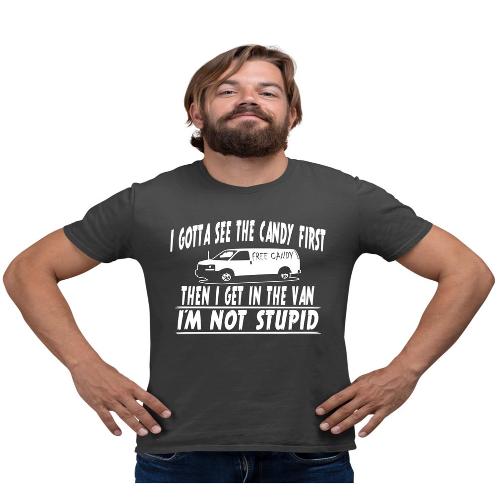 5X-Large Heather Black Mens I Gotta See The Candy First Then I Get in The Van T-Shirt