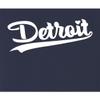 Go All Out X-Large Navy Blue Women Fitted City of Detroit Michigan Script Sleeveless Tank Top T-Shirt view 2