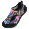 LeIsfIt Womens Wide Toe Box Shoes Adjustable Diabetic Walking Shoes Breathable Barefoot Zero Drop Sneakers for Arthritis Edema Swollen Feet MultiBlack Size 10 view 1