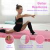 MarKnig 8x2x2Foldable Gymnastics Mat with Carrying Handle, 2-Inch Thick Exercise Tumbling Mats for Kids, Home Exercise Fitness Mat for Aerobics, Yoga, Stretching, Blue and Pink. view 2