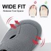 LeIsfIt Womens Wide Toe Box Shoes Adjustable Diabetic Walking Shoes Breathable Barefoot Zero Drop Sneakers for Arthritis Edema Swollen Feet Grey Size 6.5 view 2